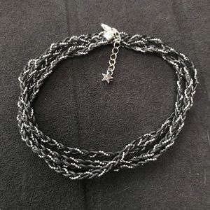 Leather and chain bracelet
